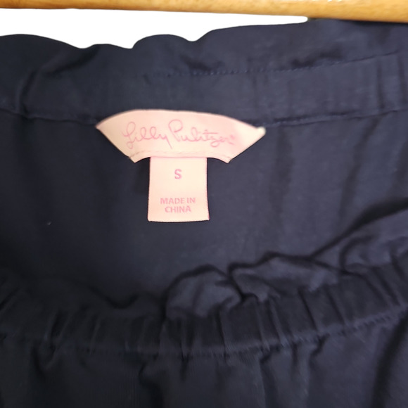 Lilly Pulitzer Calla Off the Shoulder Romper True Navy Size S - Picture 9 of 10